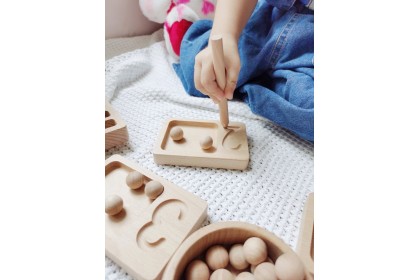 Montessori Wooden Number Tracing & Counting Boards